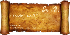 Szabó Noé névjegykártya